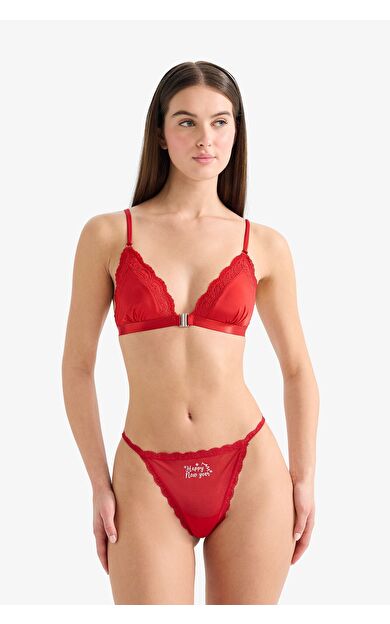 DeFacto Dantel Detaylı Dantel Tanga Fall in Love