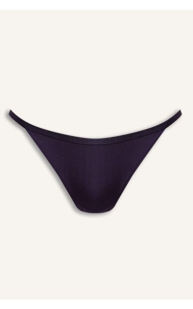 Dantel Detaylı Saten Brazilian Külot