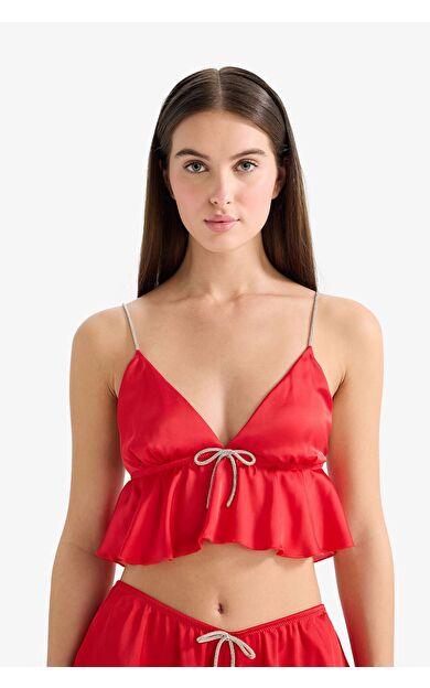 DeFacto Regular Fit Saten Üst