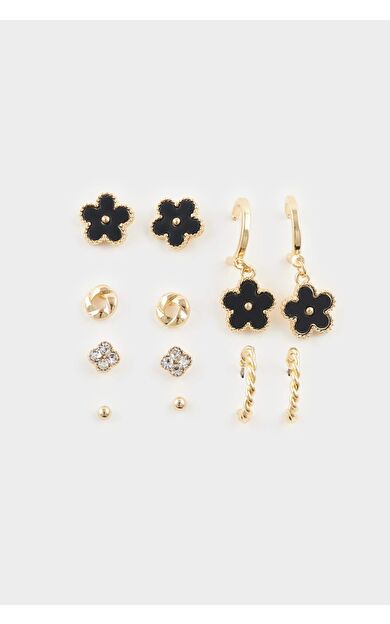 Kadın 6'lı Gold Küpe