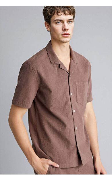 DeFacto REGULAR FIT %100 Pamuk Müslin Gömlek