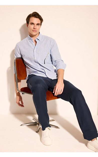 DeFacto %100 Keten Relax Fit Pantolon