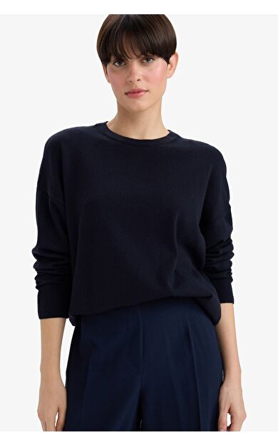 DeFacto Regular Fit Bisiklet Yaka Kazak