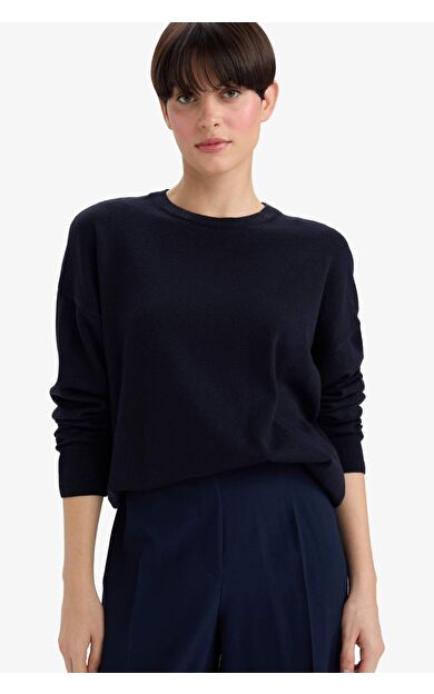 DeFacto Regular Fit Bisiklet Yaka Kazak