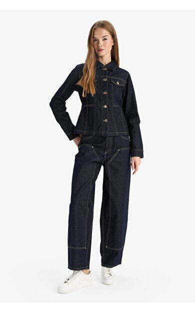 Barrel Fit Yüksek Bel Uzun Jean Pantolon G1406AX25WNNM82