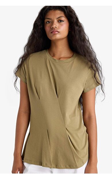 Regular Fit Bisiklet Yaka Penye Kısa Kollu Tişört G1473AX25AUKH459