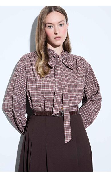 DeFacto Regular Fit Kareli Flanel Uzun Kollu Tunik