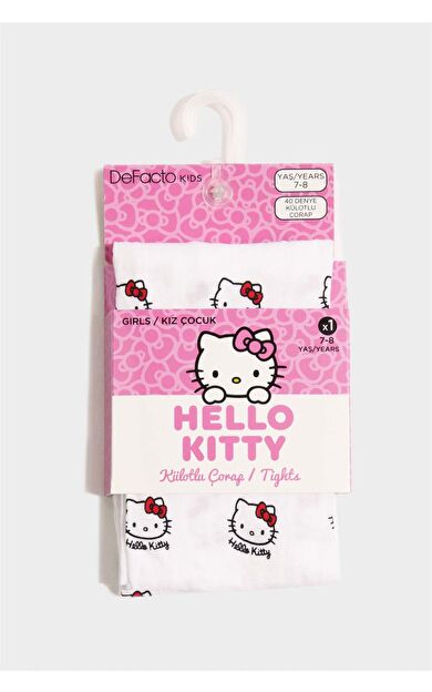 DeFacto Kız Çocuk Hello Kitty 60 Denye Külotlu Çorap G1533A8NSWT1