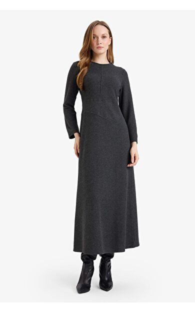 Regular Fit Selanik Kumaş Elbise