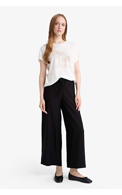 DeFacto Relax Fit Geniş Paça Kapri