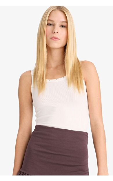 Coool Fitted Kare Yaka Fitilli Kaşkorse Atlet G1611AX25AUWT32