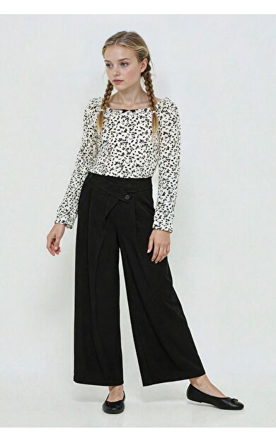 DeFacto Kız Çocuk Baggy Fit Gabardin Pantolon