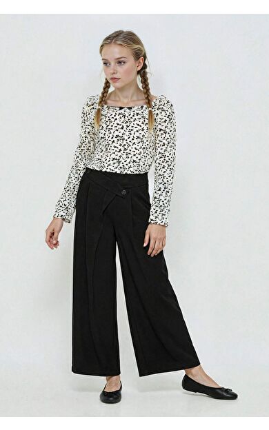 Kız Çocuk Baggy Fit Gabardin Pantolon