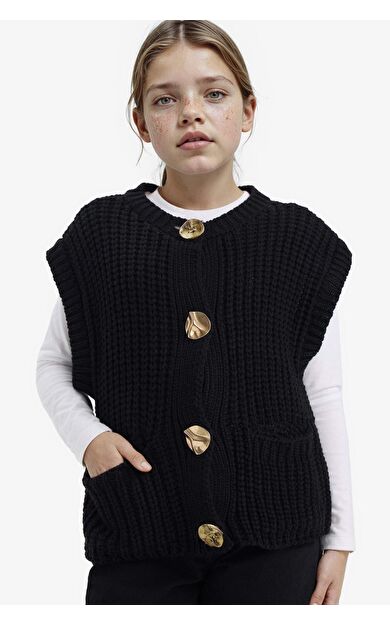 Kız Çocuk Regular Fit Bisiklet Yaka Süveter