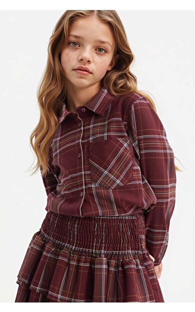 DeFacto Kız Çocuk Regular Fit Oxford Uzun Kollu Gömlek