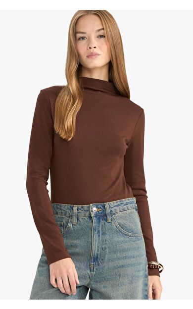 Yarım Balıkçı Yaka Modal Çıtçıtlı Body