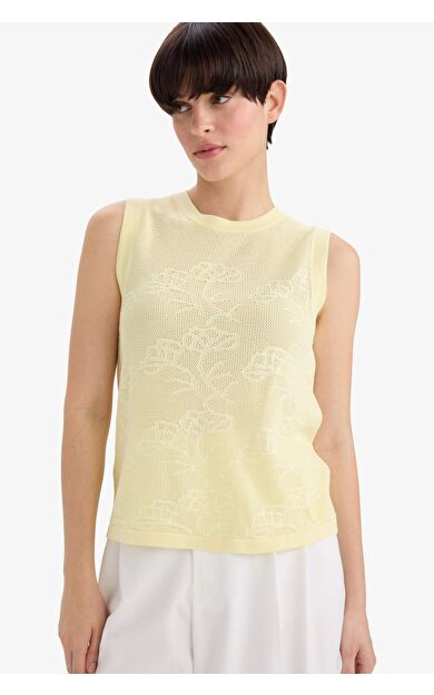 Regular Fit Ajurlu Jakarlı Atlet