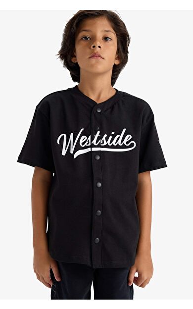 Erkek Çocuk Oversize Geniş Kalıp Yuvarlak Yaka Kısa Kollu Tişört