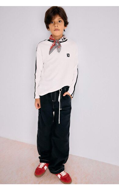 Erkek Çocuk Loose Fit Standart Paça Gabardin Pantolon G1866A825AUBK27