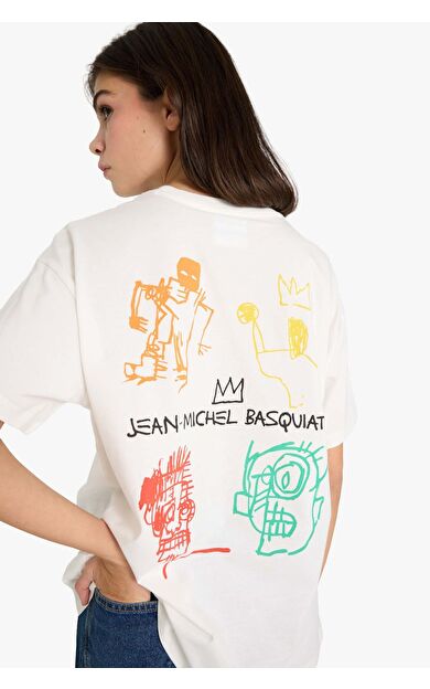 DeFacto Jean Mıchel Basquıat Oversıze Sırt Baskılı Tişört