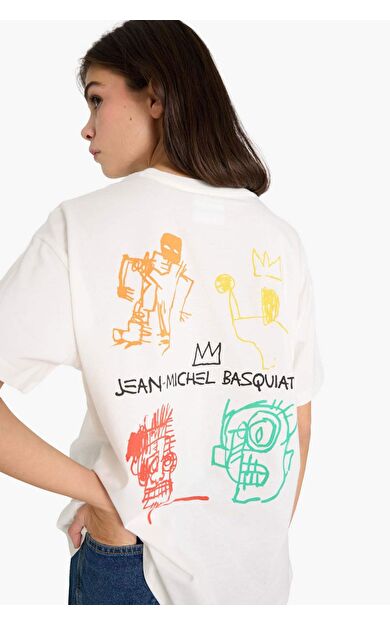 DeFacto Jean Mıchel Basquıat Oversıze Sırt Baskılı Tişört