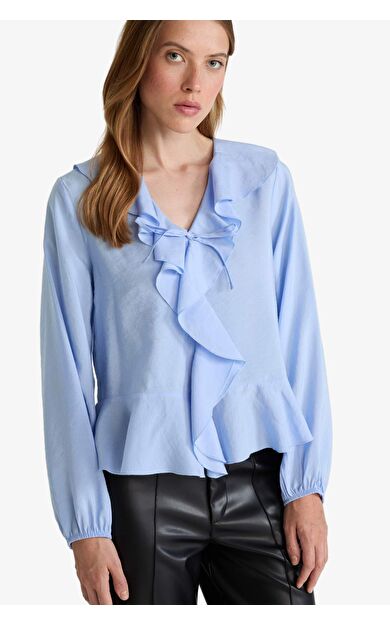 Regular Fit V Yaka Modal Uzun Kollu Bluz G1971AX25WNBE305