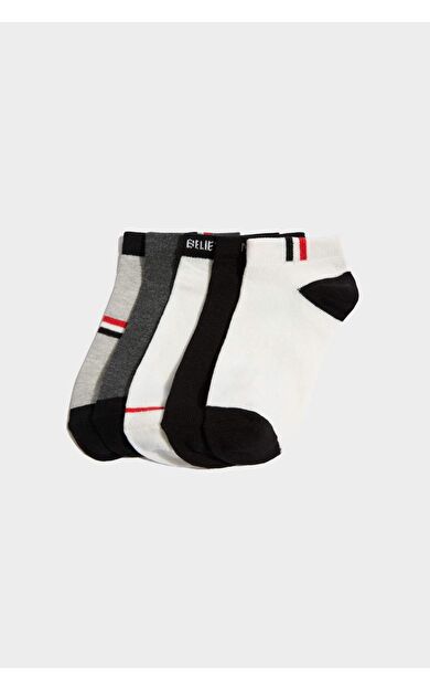 Erkek Çocuk Baskılı 5'li Pamuklu Patik Çorap