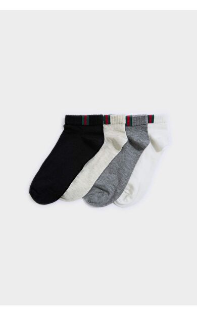 Baskılı 5'li Pamuklu Patik Çorap Erkek Çocuk