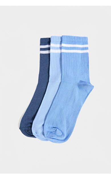DeFacto 3'lü Pamuklu Uzun Çorap Erkek Çocuk
