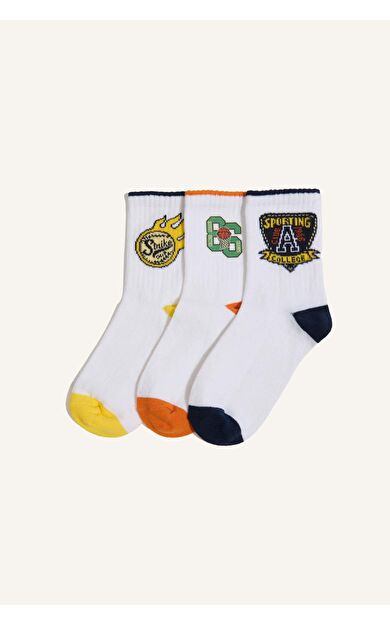 DeFacto 3'lü Pamuklu Uzun Çorap Erkek Çocuk