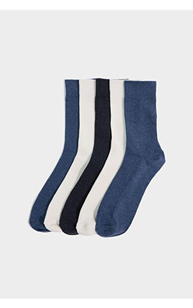 Erkek 5'li Pamuklu Uzun Çorap