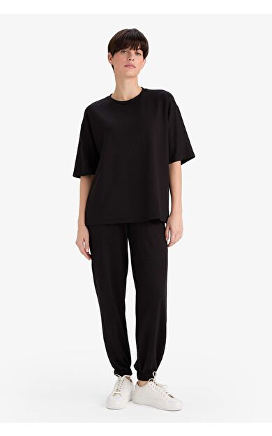 Jogger Fit Basic Düz Cepli Pantolon