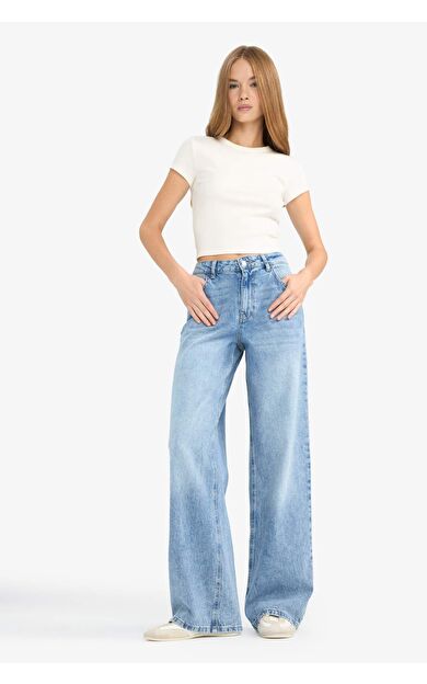 Düşük Bel Uzun Jean Yıkamalı Pantolon G2208AX25WNNM28