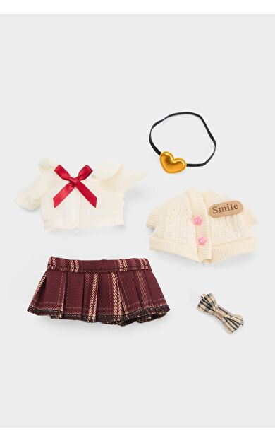 Kadın Ekose Etek Detaylı Giydirilebilir Charm Anahtarlık