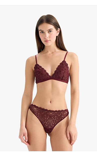 DeFacto Simli Dantel Brazilian Külot-Fall in Love