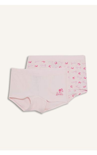 Kız Çocuk Barbie Penye 2'li Boxer
