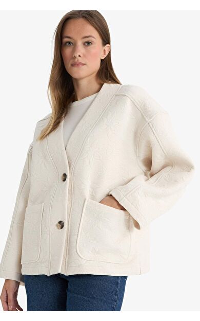 DeFacto Regular Fit V Yaka Blazer Ceket