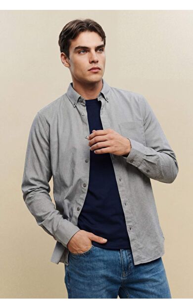 DeFacto Regular Fıt Polo Yaka Pamuklu Gömlek