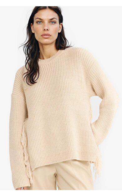 Oversize Geniş Kalıp Bisiklet Yaka Kazak