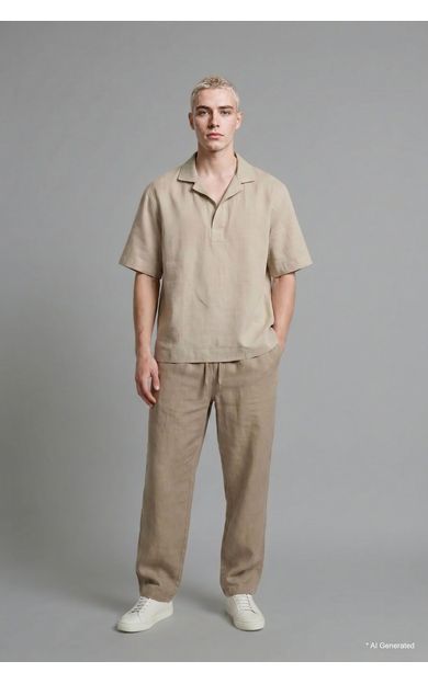 DeFacto Baggy Fit Fit Normal Bel Geniş Paça Pantolon Haki