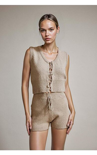 Önden Bağlamalı Yelek G2603AX25AUGR514