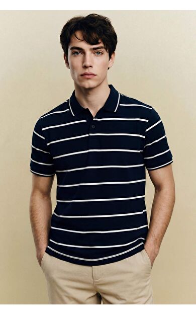 Çizgili Polo Tişört