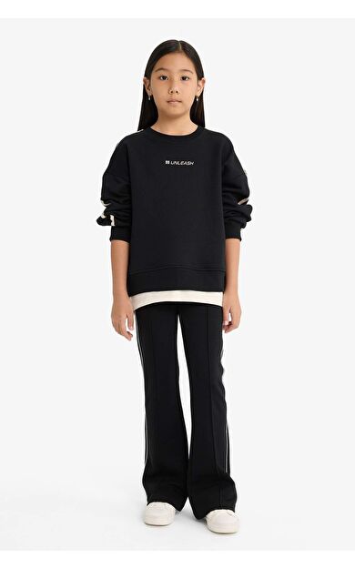 DeFacto Kız Çocuk Flare Fit Pantolon G2619A825AUBK81
