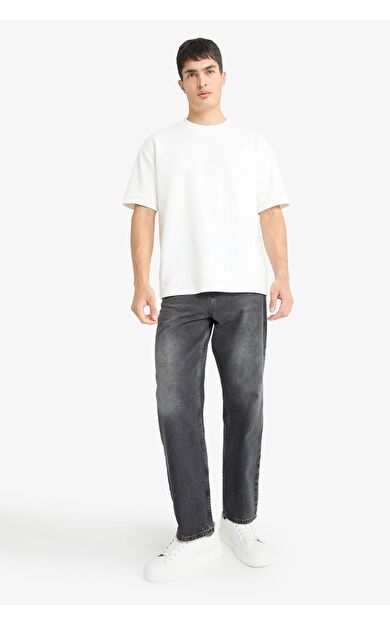 Baggy Fit Normal Bel Geniş Paça Jean Pantolon