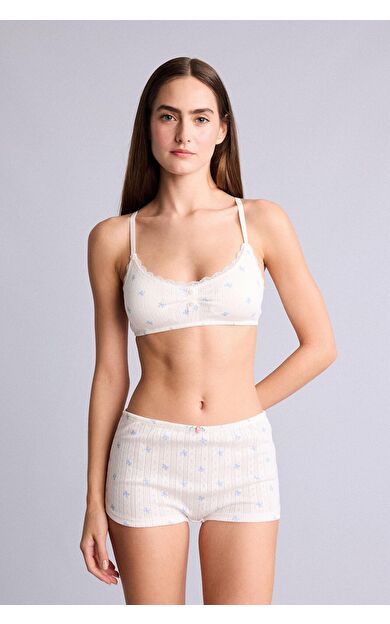 DeFacto Çiçekli Bağcıklı Pamuklu Boxer