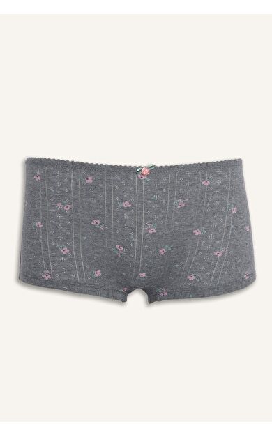 Çiçekli Bağcıklı Pamuklu Boxer