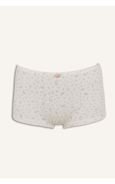 DeFacto Çiçekli Bağcıklı Pamuklu Boxer Pembe G2630AX26SPPN627