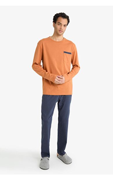DeFacto Regular Fit Desenli Uzun Kollu 2'li Takım