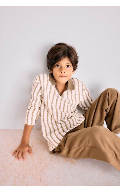 DeFacto Erkek Çocuk Regular Fit Polo Yaka Sweatshirt G2664A825AUBG759