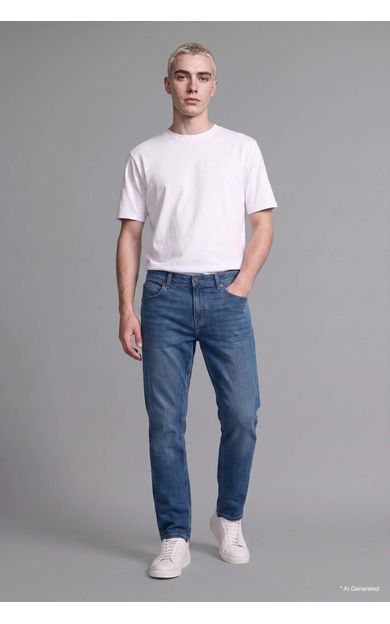 DeFacto Sergio Regular Fıt Normal Bel Boru Paça Jean Pantolon Mavi G2718AX26AUNM28